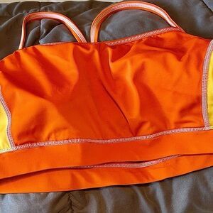 Bright Orange Athletic Sports Bra